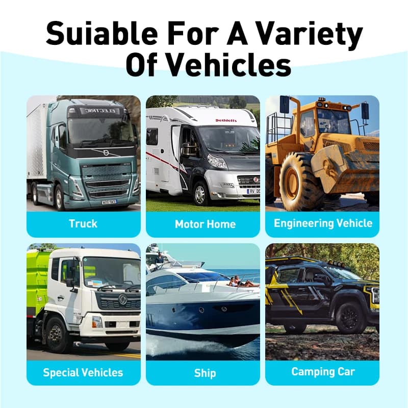 Ar-condicionado automotivo Jácotei compatível com caminhão, motorhome, veículo de engenharia, veículos especiais, barco e carro de camping