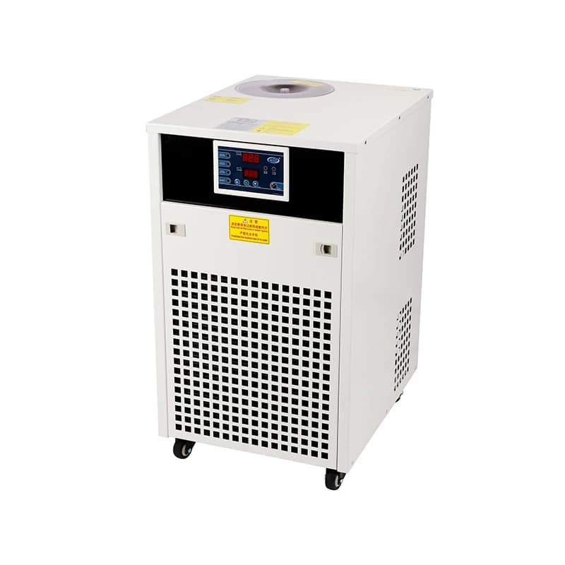 Resfriador de água de laboratório com painel de controle digital e proteções