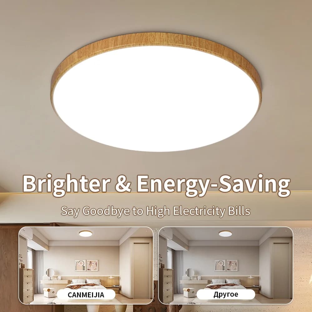 Luminária de Teto LED Ultrafina para Sala de Estar, Lustre LED para Decoração de Interiores AC180-265, Lustre Redondo à Prova de Poeira para Banheiro, Cozinha e Quarto