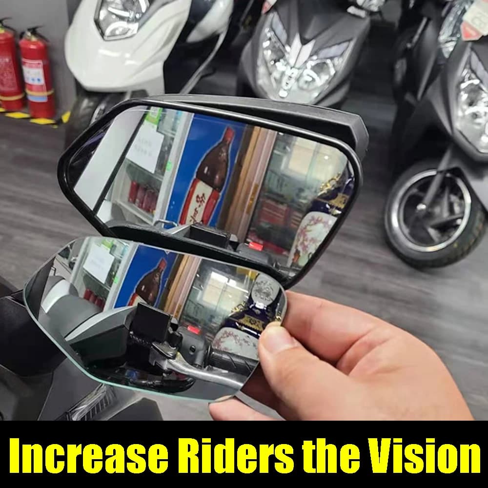 Espelho retrovisor convexo preto para motocicleta Honda Forza 350 com aumento de visão do piloto