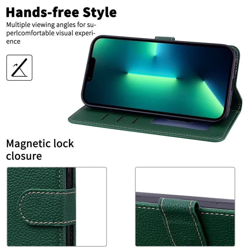 Capa carteira para Xiaomi Redmi 10C turquesa com suporte para visualização mãos livres e fecho magnético
