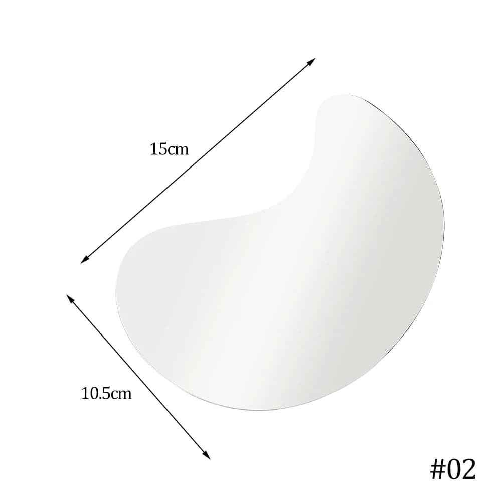Espelho decorativo acrílico irregular para maquiagem e fotografia com medidas de 15cm x 10.5cm.