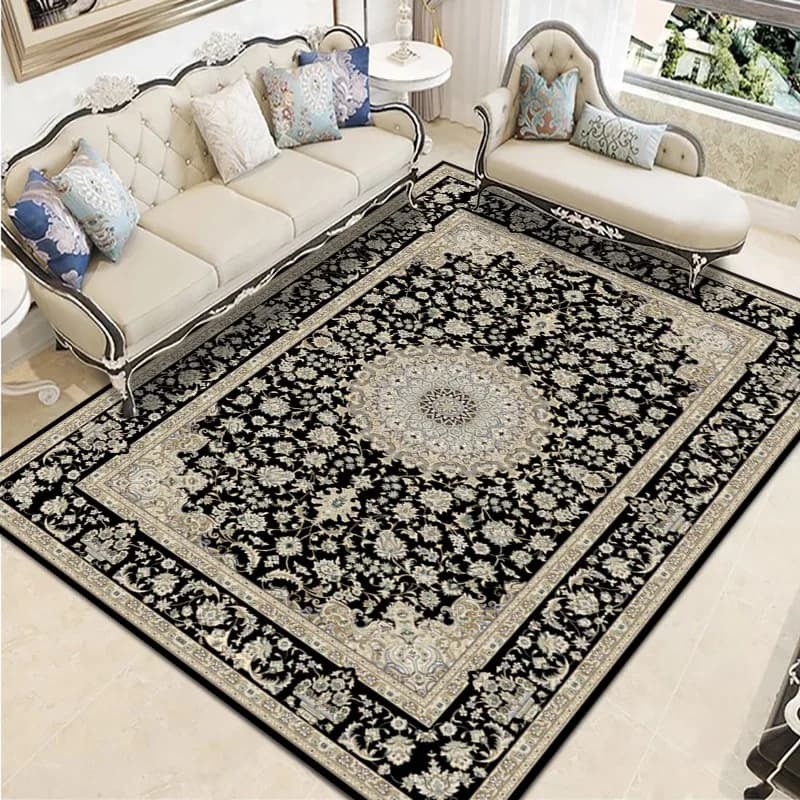 Moderno chinês sala de estar tapete persa simples quarto decoração área grande varanda porta absorvente antiderrapante tapete de banho
