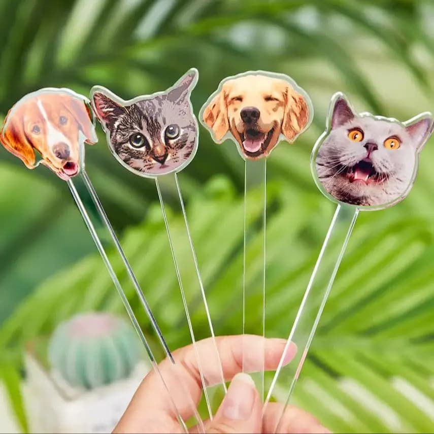 Mexedores de Coquetel Personalizados para Casamento, Lembrança de Batismo, Mexedores de Bebidas em Acrílico para Festas, Mexedores de Coquetel Personalizados para Pets