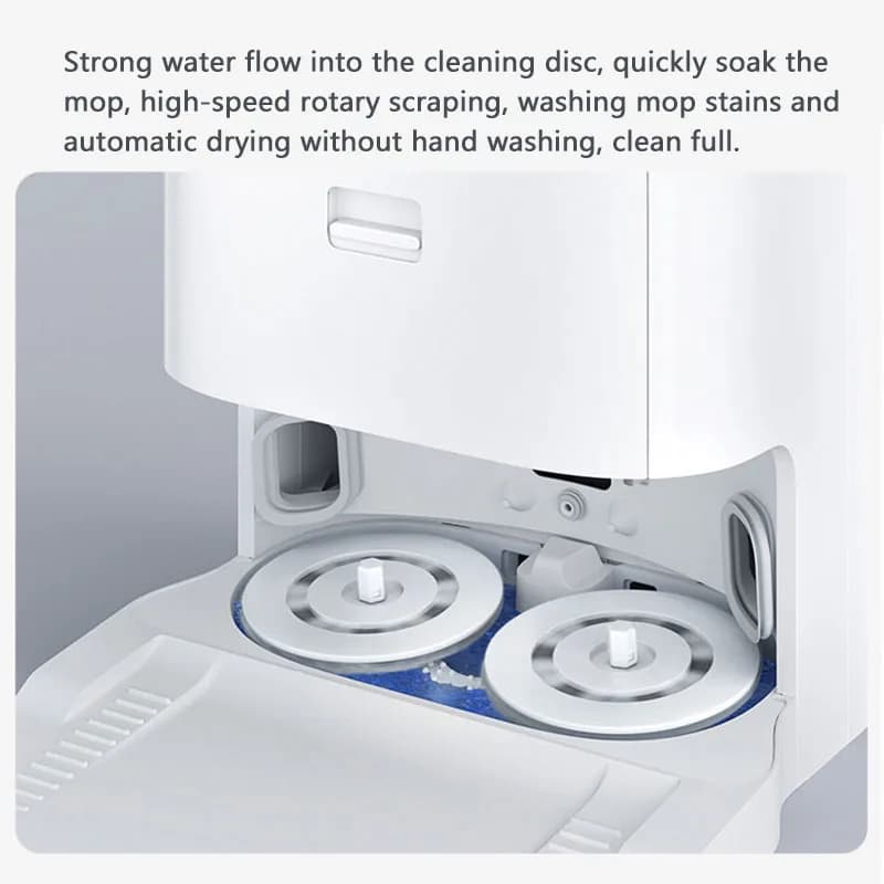 Base branca do suporte de acessórios para mop com fluxo de água forte e secagem automática para Dreame L10s Ultra