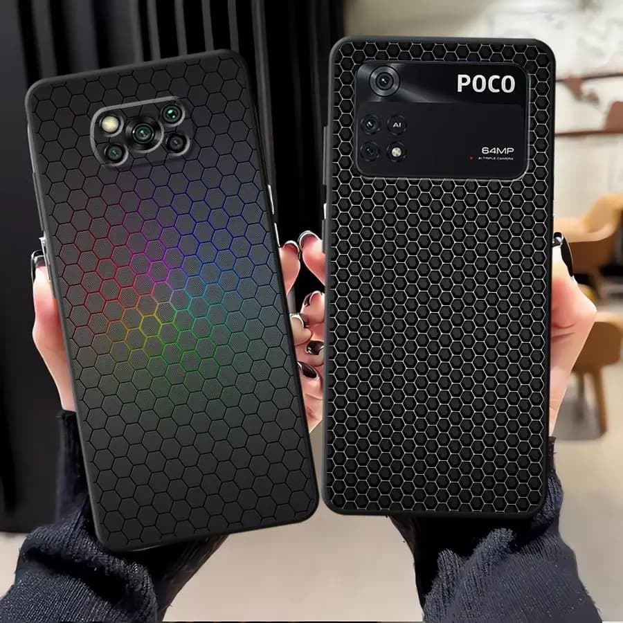 Capa de Fibra de Carbono para Xiaomi Poco F8, C61, C50, C71, F1, F3, X3, X4, X5, X7 Pro, C75, M5, M3, M4, M7 Pro