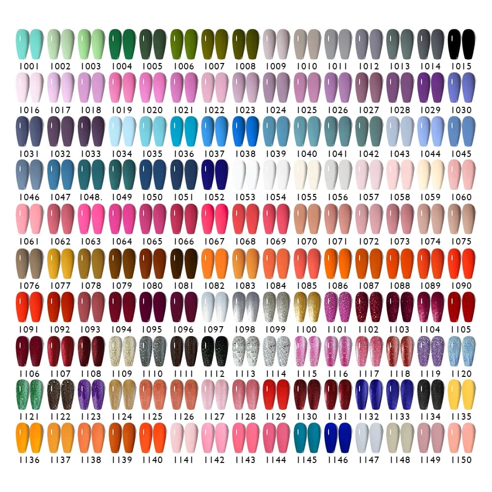Kit de esmaltes em gel Rainbow Ghini com 150 cores, incluindo neon e glitter