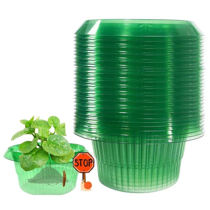 5-25 pçs plantas slug proteção anéis plantador verde vaso de flores caracol legumes capa reutilizável controle de pragas trapper ferramenta de jardim