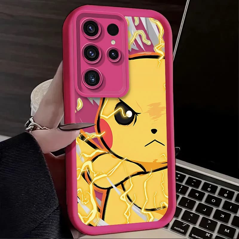 Capa de telefone p-pokemon dos desenhos animados para samsung galaxy s24 s25 s23 ultra s22 s21 plus fe a36 a56 a26 a16 a06 a15 a25 a35 a55 5g capa