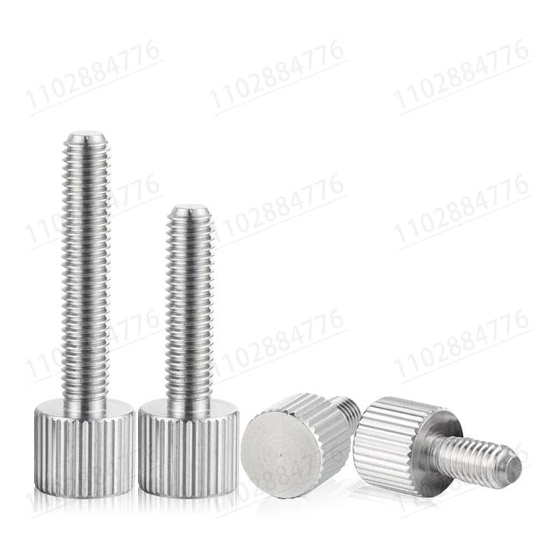 Parafusos de polegar DIVEDEER DB9 aço inox 304 prata cabeça serrilhada kit com parafusos de vários tamanhos