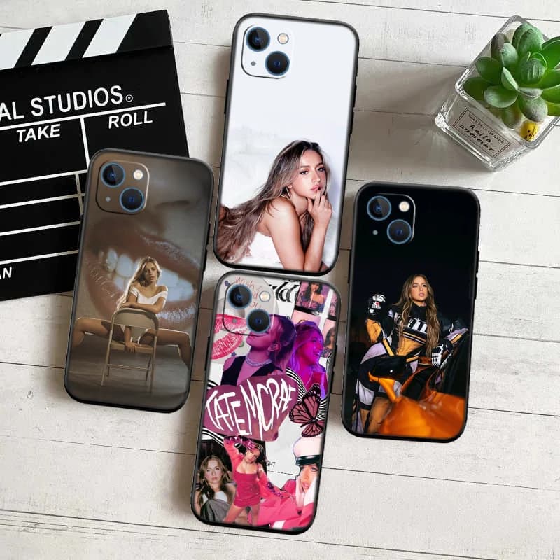 Capas de telefone com imagens da cantora Tate McRae em diferentes poses para Xiaomi Poco C40