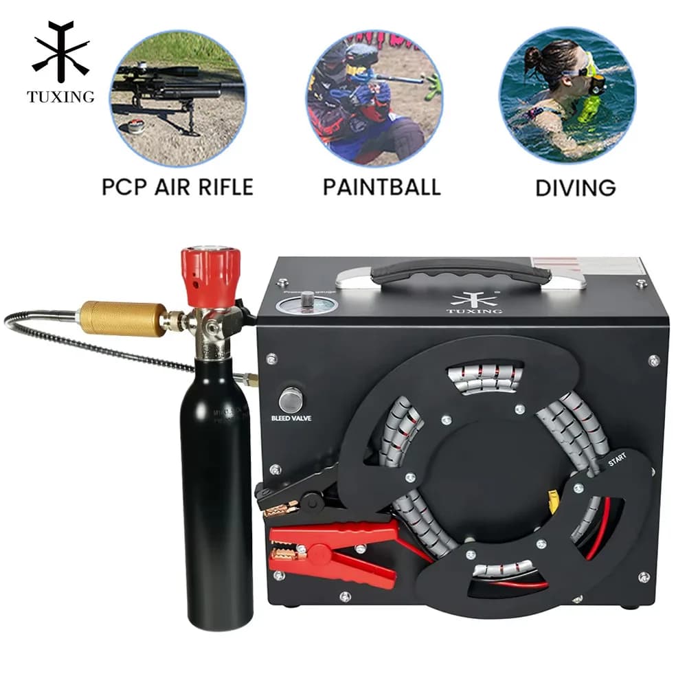 Compressor de ar portátil TUXING 4500 psi para PCP Air Rifle, Paintball e Diving