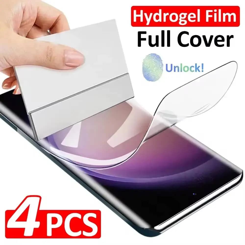 Película hidrogel transparente para smartphones 4 peças