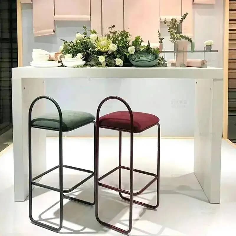 Cadeiras de Bar Estilo Nórdico para Sala de Espera, Cozinha, Sala de Jantar, Gamer, Recepção, Retro, Cadeiras de Jantar, Móveis de Designer Fg16