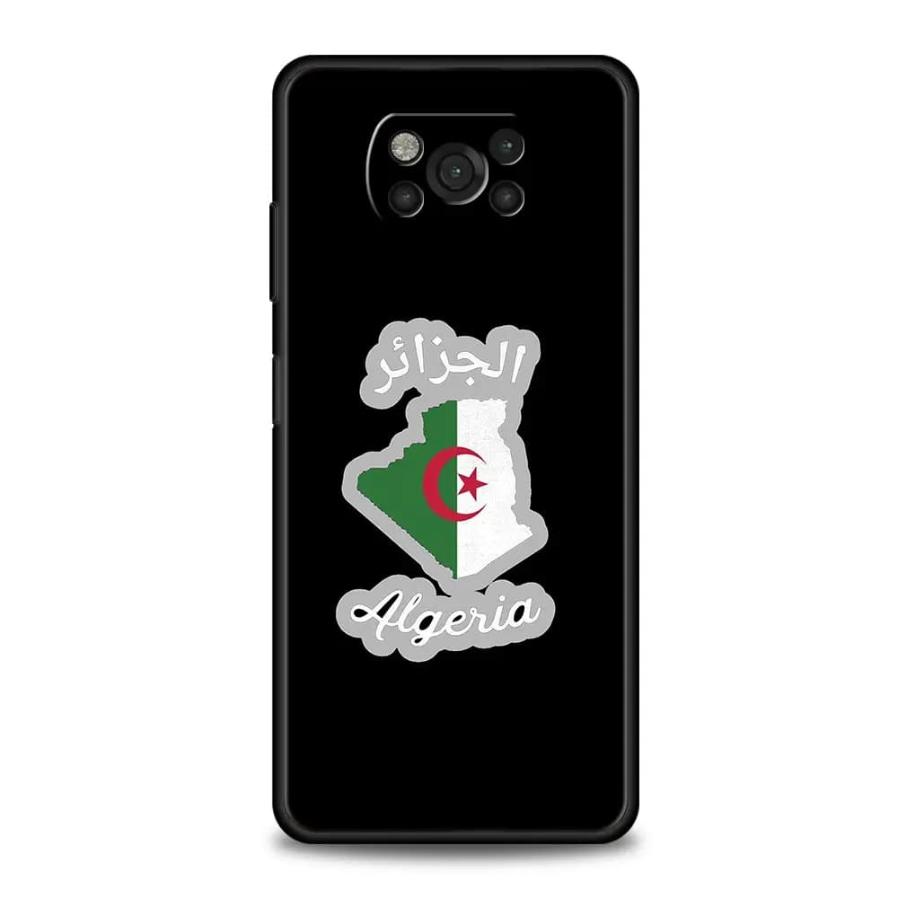 Capa de telefone com bandeira de Argélia para Xiaomi, Capa macia, Poco X6, X5 Pro, X4, X3, NFC, F5 Pro, F4, F3, GT, M5, M4 Pro, 5G, m3, C51, C50, C55