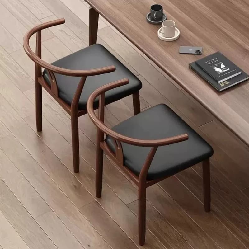 Cadeiras de Jantar em Couro Estilo Italiano para Eventos e Escritório, Cadeiras Modernas de Couro Relaxantes para Salas de Jantar e Mobiliário de Hotel