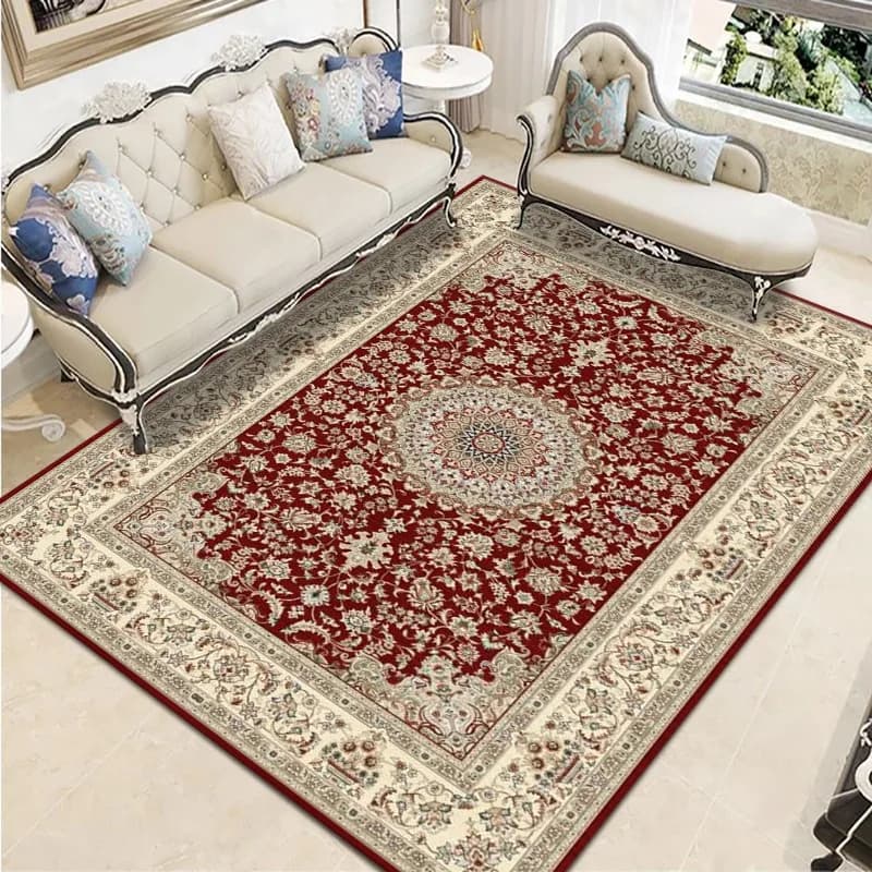 Moderno chinês sala de estar tapete persa simples quarto decoração área grande varanda porta absorvente antiderrapante tapete de banho