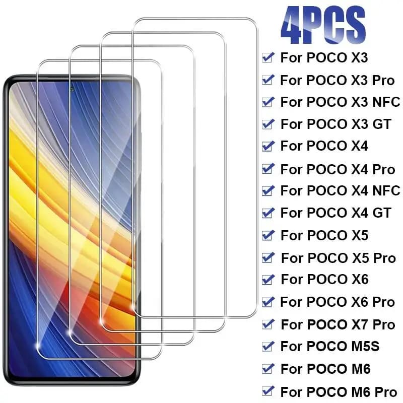Protetor de tela de vidro temperado transparente para smartphones compatíveis com modelos X3, X4, X5, X6, X7 Pro, M4, M5, M5S, M6 e M6 Pro 5G.