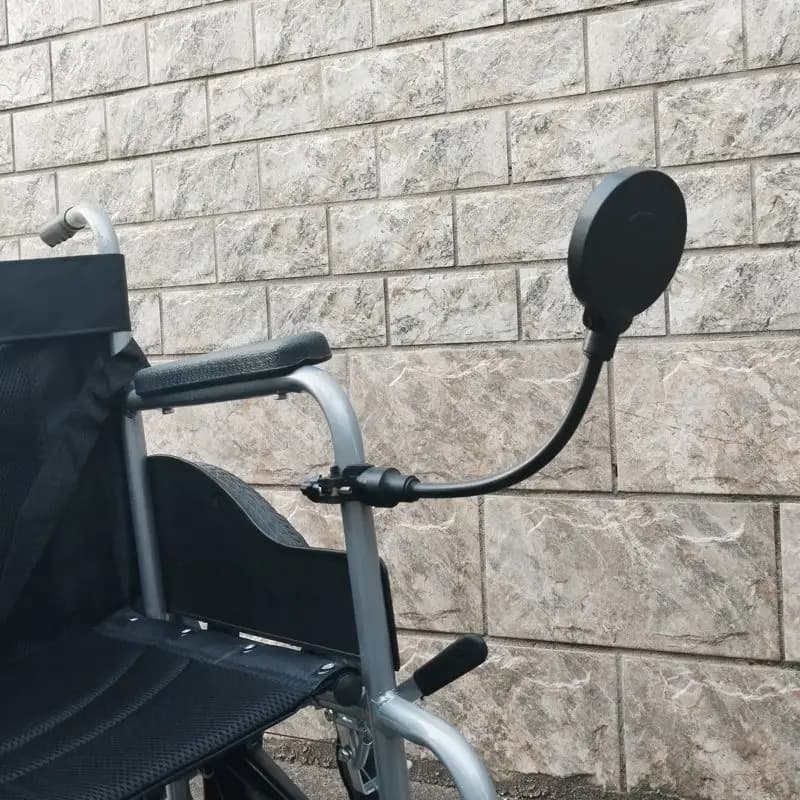 Espelho retrovisor específico para cadeiras de rodas elétricas, grande angular, preto.
