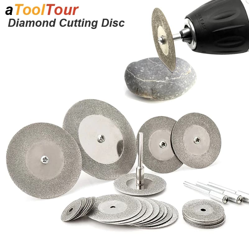 Rodas de disco de corte de diamante ferramenta rotativa lâmina de serra circular para dremel mini broca mandril corte madeira pedra plástico telha vidro