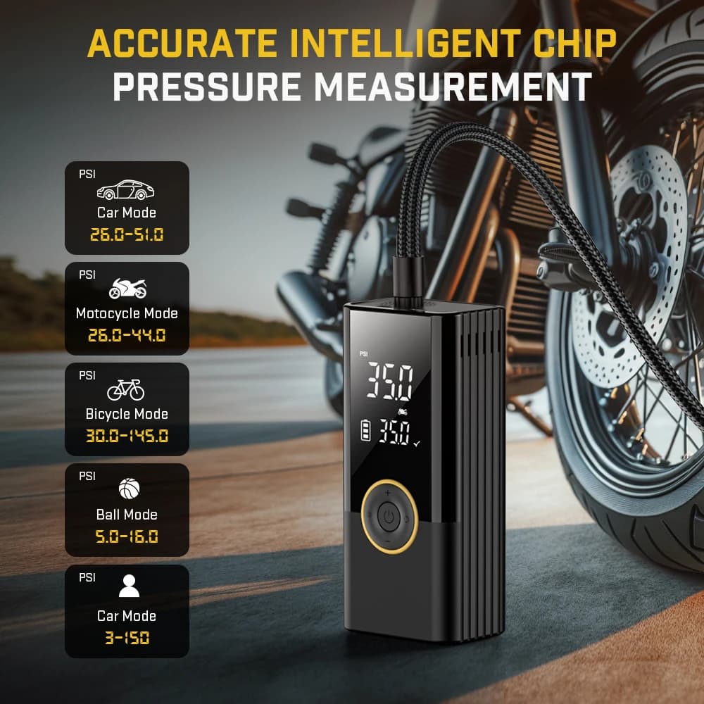 Carsun bomba de ar sem fio 150psi portátil inflador de pneus elétrico para carro bicicleta motocicleta mini compressor de ar pneu injetor de ar