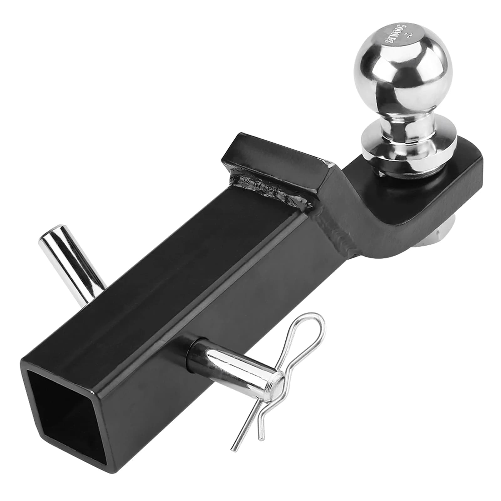 Receptor de engate de língua para montagem em bola de reboque, 2 polegadas/50mm, aço para reboque, barra de reboque, acessórios de caminhão, caravana