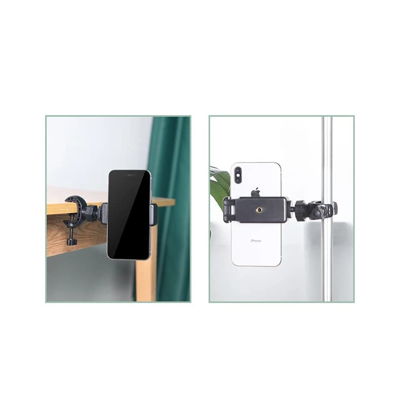 Suporte de telefone preto para celular com ajuste de rotação