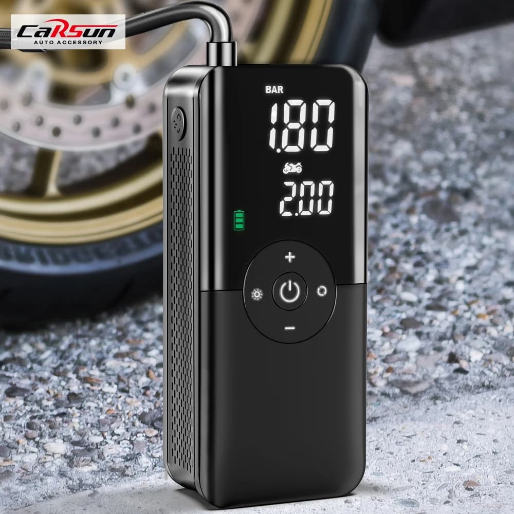 Compressor de ar 12v elétrico portátil para carro, bicicleta e motocicleta