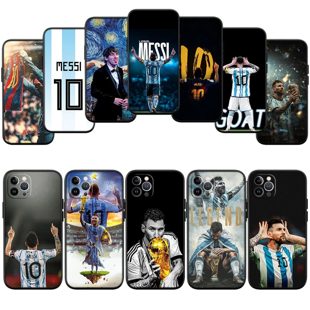 Capa de telefone de alta qualidade com imagens de Messi para Xiaomi Poco C40 C50 C51 C55 C65 C71 C75 F2 F3 F5 F6 F7 Pro Ultra