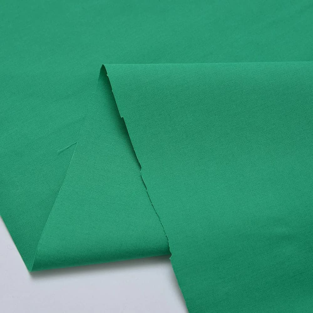 Tecido popeline algodão liso verde para costura infantil e feminino 140x50cm