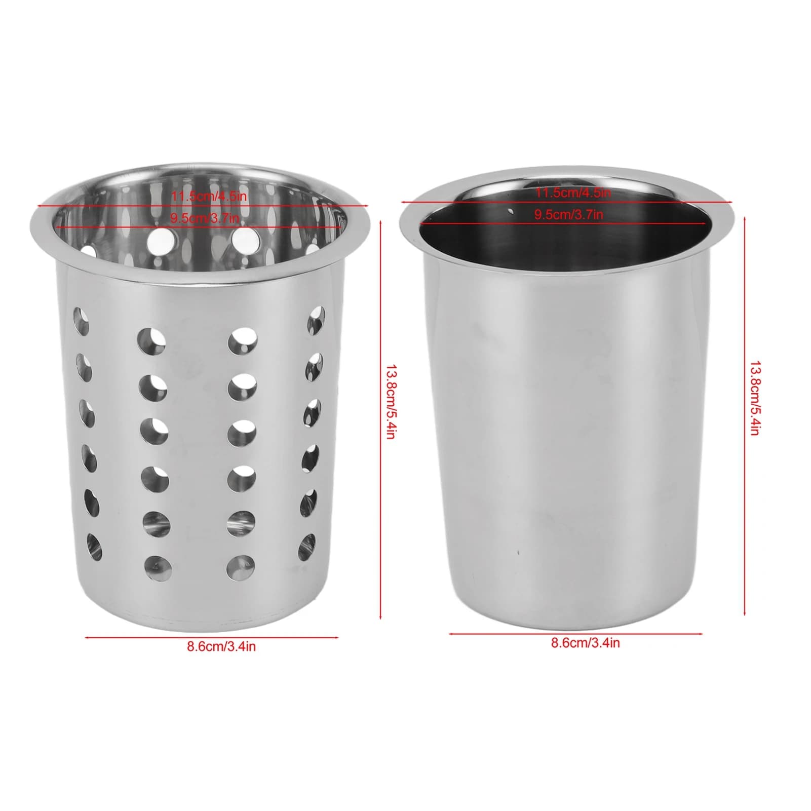 Suporte para Utensílios de Aço Inoxidável Grande Capacidade à Prova de Bagunça para Cozinha para Facas e Hashis