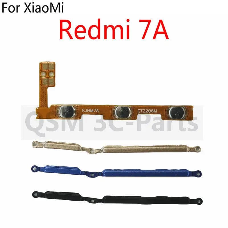 Substituição do cabo flexível da tecla do botão lateral do volume liga/desliga para Xiaomi Redmi 7A