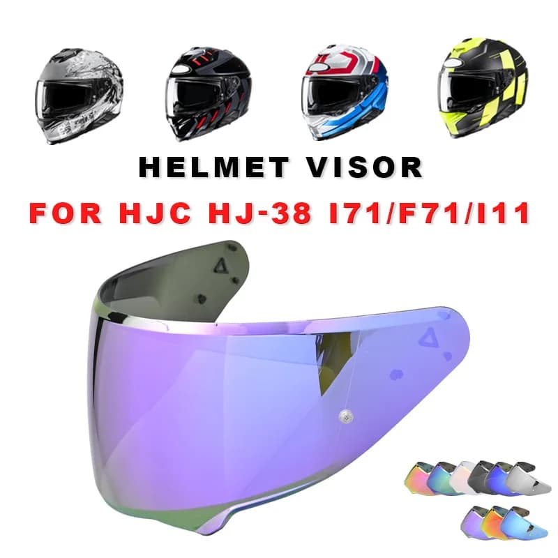 Lente de Viseira para Capacete de Motocicleta HJ-38 para HJC i71 F71 hj-38, Substituição Anti-UV, À Prova de Poeira, Acessórios para Motocicleta