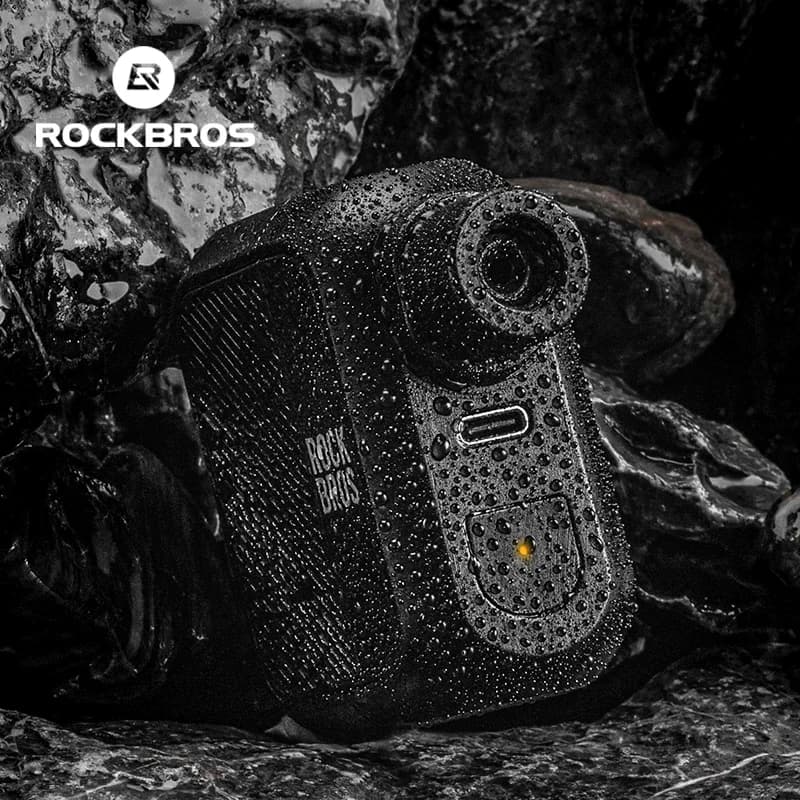 Rockbros bomba de ar elétrica portátil mini bomba de ar 100psi 5v tipo-c recarregável compressor de ar da bicicleta inflator de pneus