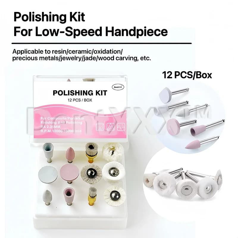 Kit de polimento misto-olce com 12 peças para polimento de resina, cerâmica, metais e madeira