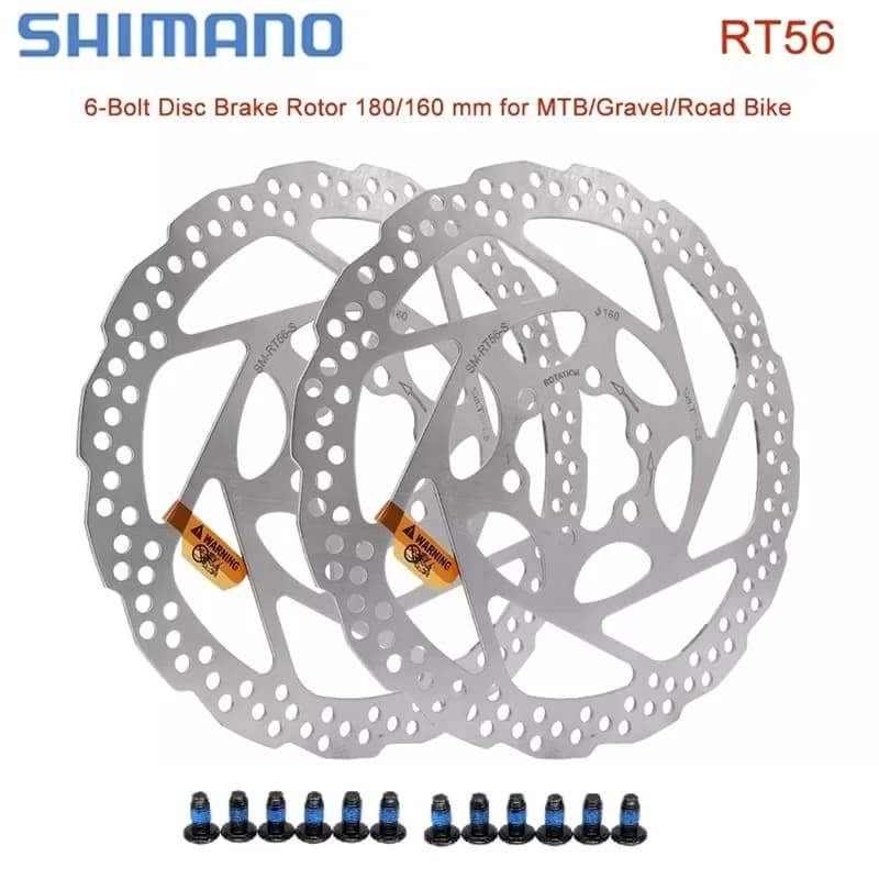 Rotor de Disco Shimano DEORE SM-RT56 6 Furos - 160mm 180mm, Novo e Sem Embalagem