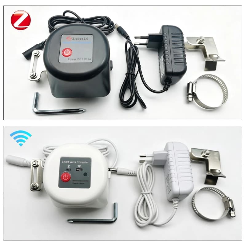 Válvula de Água Inteligente Tuya Zigbee WiFi, Válvula de Gás com Temporizador, Controlador de Torneira Inteligente para Jardim (Padrão UE), Compatível com Alexa, Google Assistant e Smartlife
