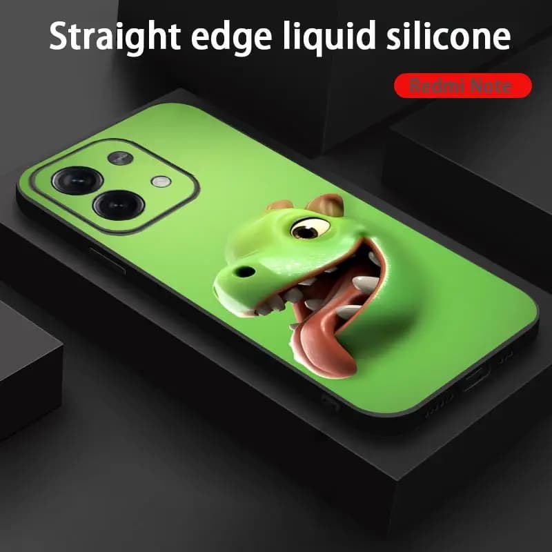 Capa de telefone verde com personagem de jogo para Xiaomi Redmi Note