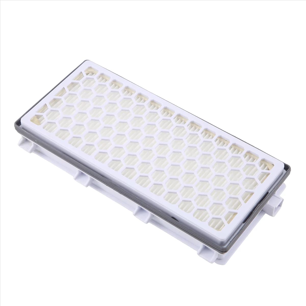 Filtro HEPA branco para aspirador de pó Miele SF-HA50 Airclean 50 com estrutura plástica hexagonal