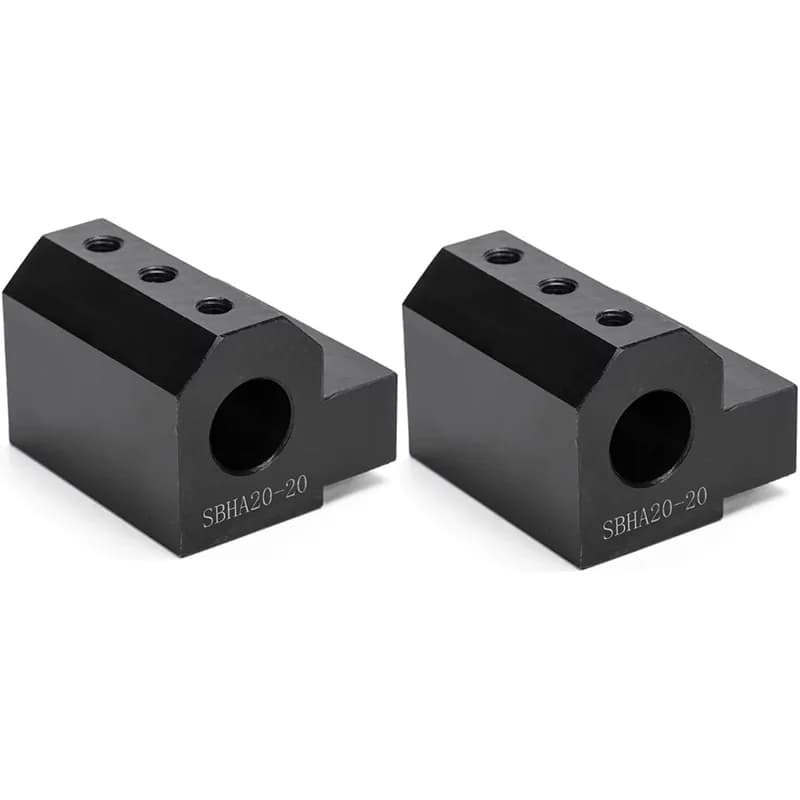Par de suportes de ferramenta SBHA pretos para torno CNC com marcação 20mm e três parafusos de fixação