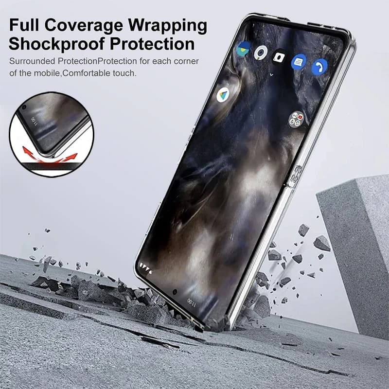Capa transparente para Samsung Galaxy Z Flip com proteção contra choque e cobertura total