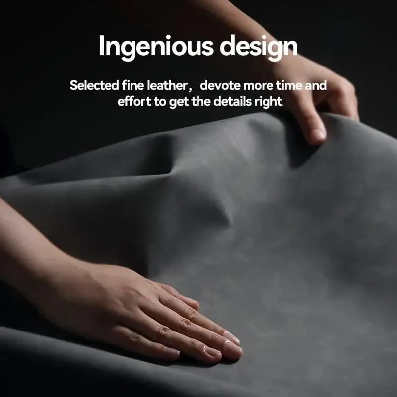 Material de couro sintético cinza selecionado para capa Xiaomi Poco com design engenhoso e toque suave