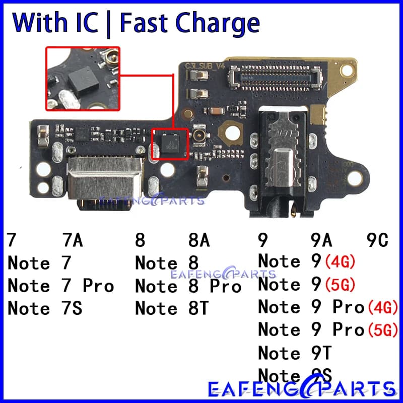 Placa de carregamento flexível para Xiaomi Redmi com carregamento rápido