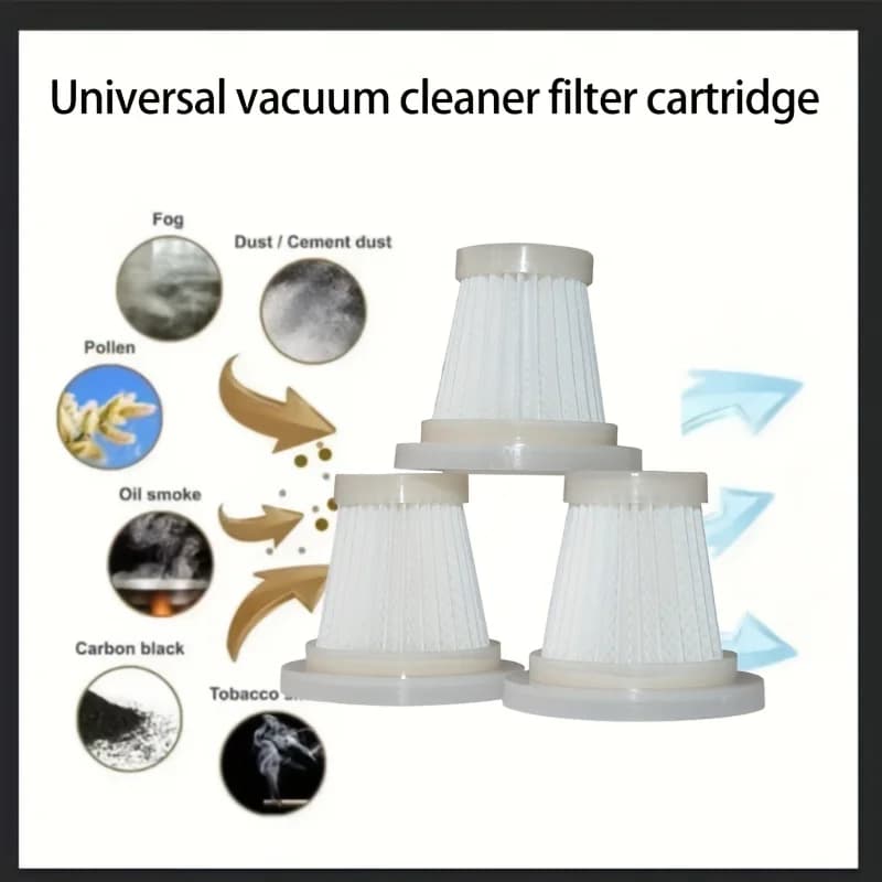 Filtro para aspirador de pó portátil branco reutilizável 4 peças com proteção contra pó, fumaça e pólen