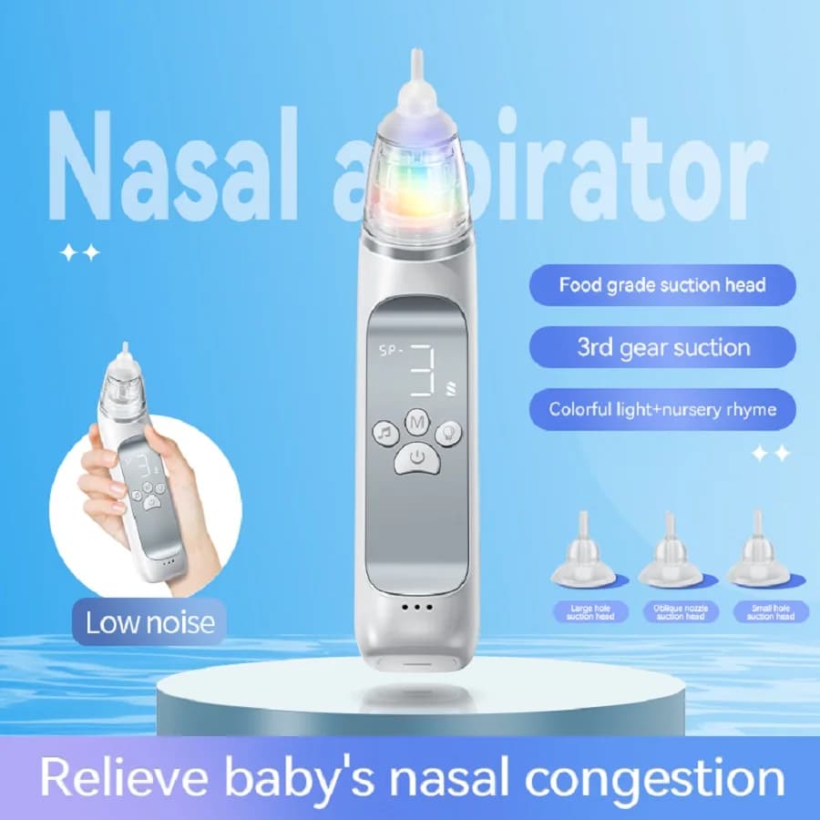 Kit de aspirador nasal elétrico para bebês com acessórios