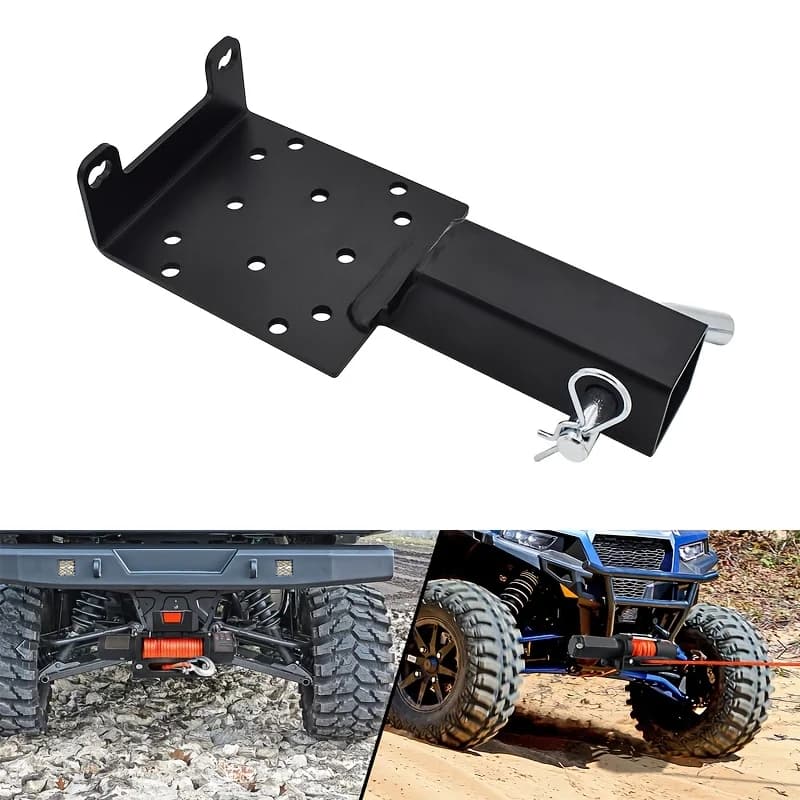 Engate de reboque genérico, montagem de guincho, receptor de 2 polegadas, montagem universal para atv, gramado e equipamento de jardim, caminhão suv