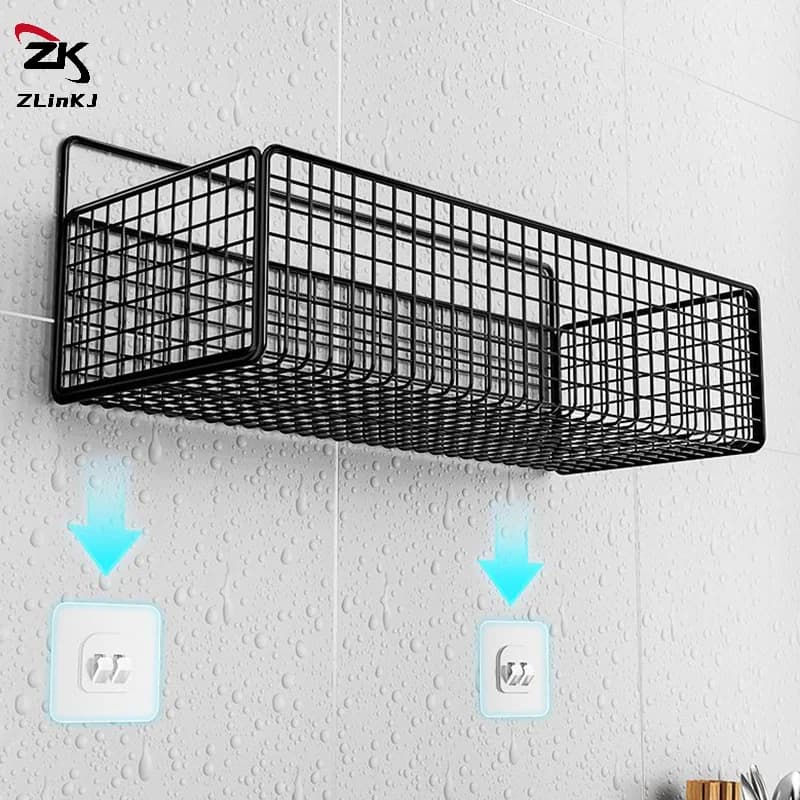 (ZYDD01) 1 PEÇA Organizador de Banheiro para Artigos de Higiene Pessoal, Prateleira de Banheiro Sem Furos, Suporte de Armazenamento de Parede para Banheiro e Cozinha