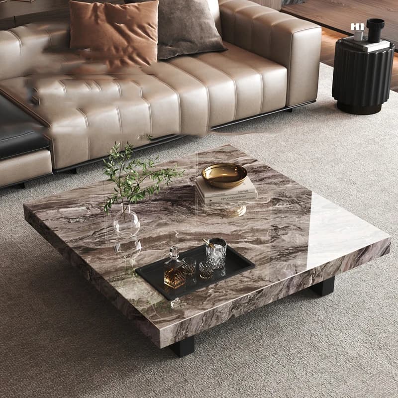 Mesa de centro luxuosa retangular design moderno e minimalista café exclusivo