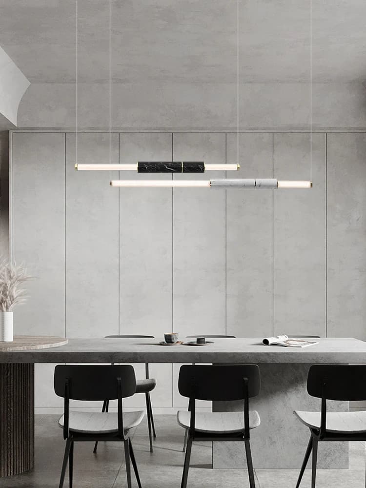 Luminária de suspensão nórdica de mármore natural de alabastro para sala de jantar