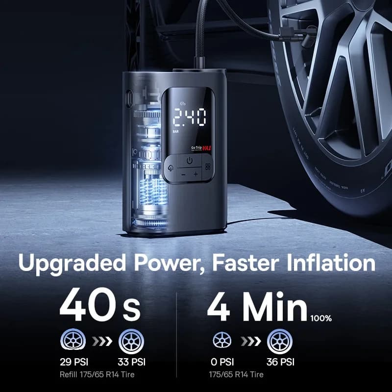 Nova Bomba de Ar para Carro 7500mAh, Compressor de Ar Portátil, Inflador de Pneus para Moto, Bicicleta, Bola e Carro